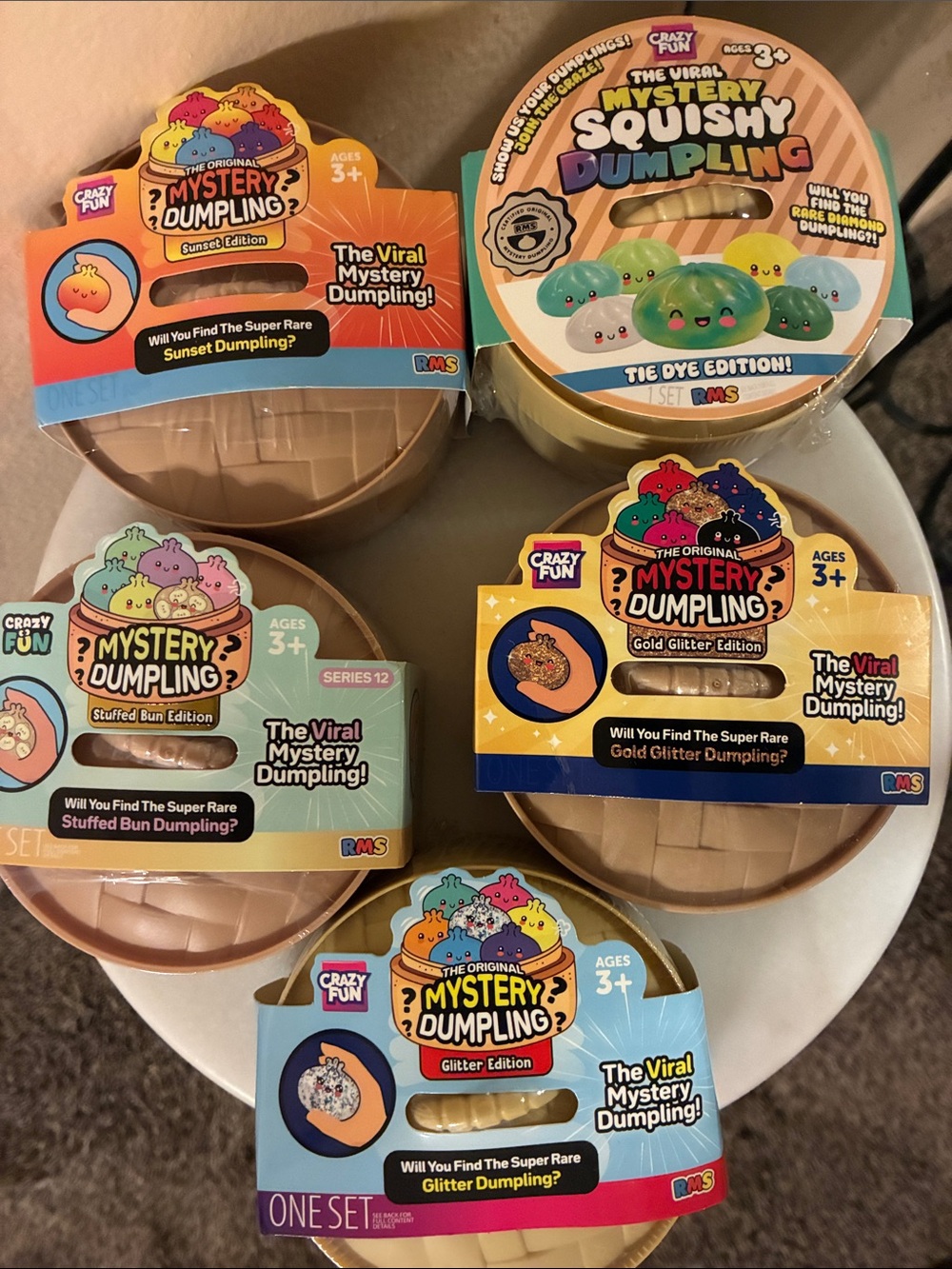Mystery Dumpling (Glitter, Gold Glitter, Tie Dye, Stuffed Bun & Sunset edition)